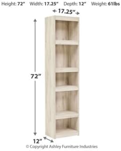 Signature Design by Ashley Bellaby Farmhouse Pier with 3 Adjustable Shelves, Whitewash
