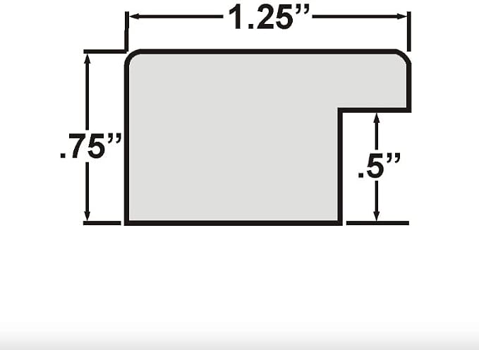 Craig Frames Bauhaus 125, 8.5x11 Picture Frame, Melinga White Oak