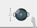 Crock-Pot Crock Pot Artisan Enameled Cast Iron Braiser W/Lid, 5 Quart, Slate Gray (Pack of 2)