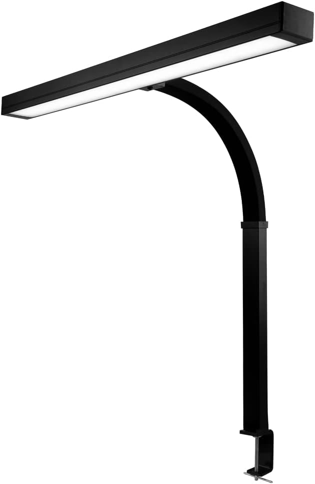 Neatfi (New Model) Flex Desk Lamp with Clamp, Dimmable, 3,000 Lumens 30W LED Monitor Light, 3000K-6500K Correlated Color Temperature, 5 Brightness Levels & 5 Light Modes (28 Inches, Black)