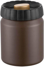 304 Stainless Steel Coffee Bean Canister, Airtight Coffee and Tea Storage Container, Light Blocking Moisture Food Storage Jar for Beans Tea Spices(Brown)