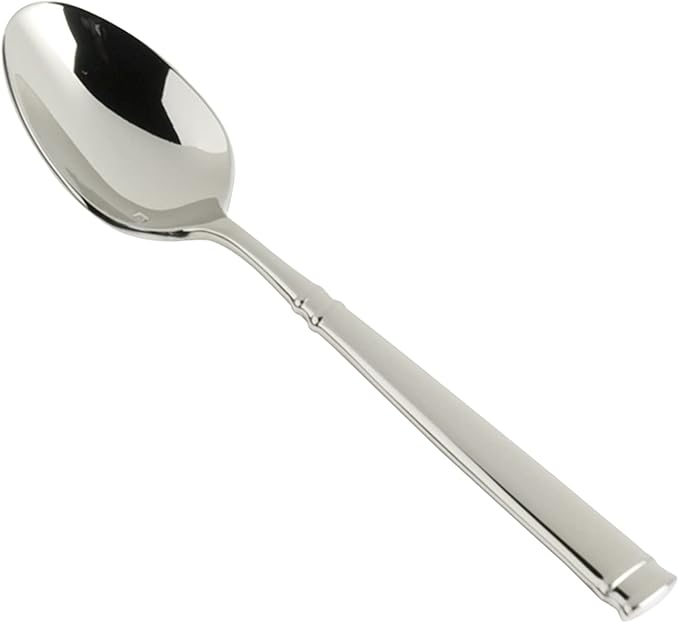 Fortessa Bistro 18/10 Stainless Steel Flatware Serving Spoon, 8.9-Inch,Silver