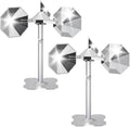 Bird Scare Reflective Device,Silver, Wind Powered Spinning, Bird Reflectors, Keep Pigeon Woodpeckers and Seagull Away for Garden Patio Yard (Silver, 4Pcs)