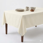 Urban Villa Tablecloth Cotton Tabletop 60x102 (8-10 Seats) Ivory