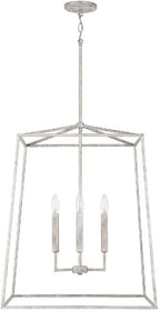 Capital Lighting 537643AD Thea Lantern Foyer Pendant, 4-Light 240 Total Watts, 28" H x 22" W, Aged Brass