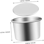 Ciieeo 6-Piece Removable Bottom Round Cake Pans Set 2-Inch Aluminum Alloy Baking Tins for Mini Cakes Nonstick Easy Clean Suitable for Home Baking