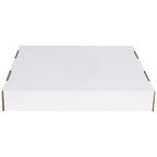 Box USA 40 or 50 Gallon Corrugated Cardboard Trash Can and Recycling Bin Lids (10-Pack) 18"L x 18"W x 3"H, White, Reusable and Disposable Garbage Lid for Parties and Outdoor Events