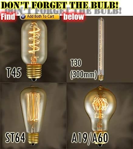 Steampunk Lamp with Dimmer, Dimmable Loft Style Industrial Vintage Antique Style Light with Bulb, Clock, Wood Base with Iron Piping Desk Lamp, Retro Desk Lamp LL-031