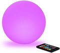 10 In LED Globe Light w/Remote, 16 RGB Colors 4 Modes & 8 Dimmable Brightness LED Ball Light Sphere Lamp, Rechargeable Orb Night Light Waterproof Outdoor Globe Lamp for Home/Yard/Lawn/Party/Pool Decor