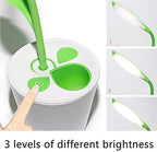 LED Desk Lamp Eye-caring Night Light Pea Sprout Table Lamp Touch Control with 3 Brightness Levels Light Home Decor, with Storage Space Pen Holder