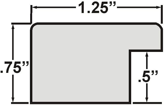 Craig Frames Bauhaus 125, 22x28 Picture Frame, Barnwood Gray