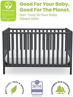 Delta Children Heartland 4-in-1 Convertible Crib - Greenguard Gold Certified, Charcoal Grey