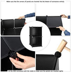 C&AHOME Cube Storage, 2-Cube Organizer Units, Plastic Closet Storage Shelves, DIY Book Shelf, Modular Bookcase, Cabinet Ideal for Bedroom, Living Room, Home Office, 12.4" L x 12.4" W x 24.8" H Black