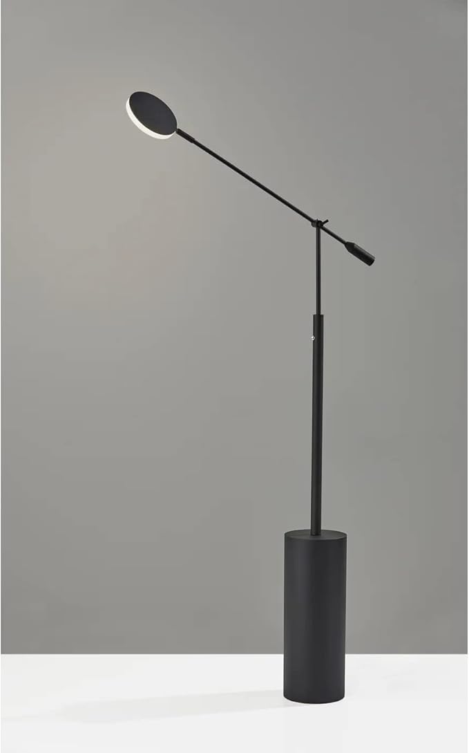 Adesso Home 2151-01 Contemporary Modern LED Floor Lamp from Grover Collection in Black Finish, 6.00 inches