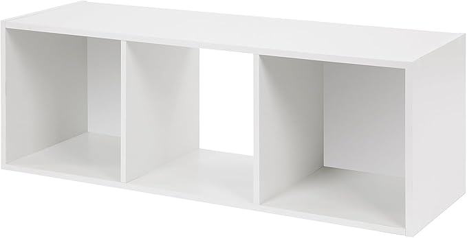 PACHIRA E-Commerce Wooden Storage Cubes Bookcase, Unit Shelf, Closet Cabinet, Organizer Rack in Living Room, Bedroom, Study, 3 Cube, White