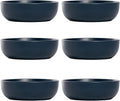 10 Strawberry Street Wazee Matte Coupe Dinnerware, Bowl, Dark Blue, Set of 6
