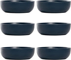 10 Strawberry Street Wazee Matte Coupe Dinnerware, Bowl, Dark Blue, Set of 6