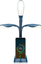 Led Desk Lights for Bedroom Flexible Gooseneck Table Lamp with Wireless Charger Touch Dimmable Night. Simple Modern Smart Floor Light with 5 Color Brightness and 5 RGB Colorful Ambient Lighting
