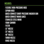 EGO POWER+ Electric Pressure Washer, 3200 PSI Power Washer, Includes (2) 56V 6.0Ah Batteries and Charger - HPW3204-2