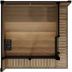 GL6 Outdoor Sauna Kit, Garden Luxury-Series Outdoor DIY Sauna Kit, Thermo-Spruce, up to 6 Persons Bundles (Sauna Heater and Sauna Stones Included) (HIVE MINI 11 WiFi - Black)