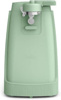 bella Electric Can Opener and Knife Sharpener, Removable Cutting Lever, Cord Storage, Stainless Steel Blade, Seaglass