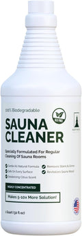 Sauna Cleaner - Natural Wood Cleaner & Deodorizer - Makes 10x More Solution - 1 Quart (32 Fl Oz)