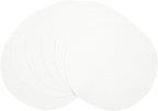 SHACOS Round Braided Placemats Set of 6 Round Table Mats for Dining Table 15 inch Washable Cotton Polyester Place Mat (White, 6)