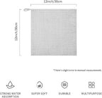 watchget Microfiber Cleaning Cloth,Barista Micro Towels 10 Pack Light Grey | Professional 12"x12" Lint-free Rags;Waffle Weave;Highly Absorbent Cleaning Towels for Espresso Steam Wands&Coffee Counters