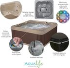 Hot Tub Bundle, Inland Hot Tub, Side Steps, Extra Filter, Six Person Spa, Insulated Cover Included, Made in USA, Aqualife by Strong Spas