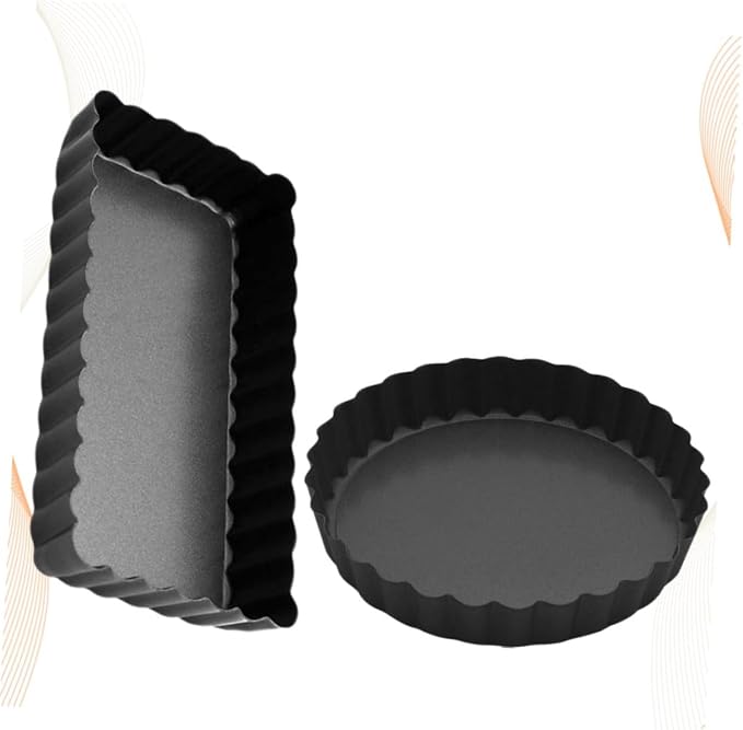 SOLUSTRE 1set Tart Molds for Home Kitchen for Bread Pizza Cakes and Desserts Made of High Grade 2pcs