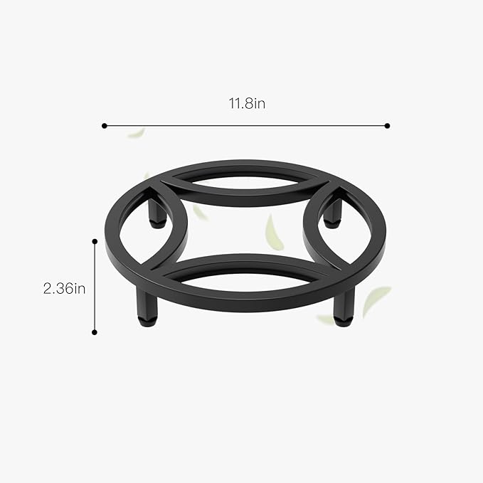 Zhongma 2 Pack 11.8" Sturdy Potted Plant Stand Flower Pot Holder Heavy Duty Construction, Low Plant Stand for Home Indoor and Outdoor, Sturdy plant riser and saucer without Installation Required