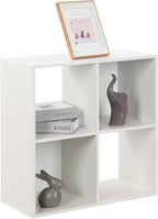 PACHIRA E-Commerce Wooden Storage Cubes Bookcase, Unit Shelf, Closet Cabinet, Organizer Rack in Living Room, Bedroom, Study, 4 Cube, White