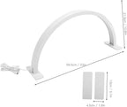 LED Half Moon Light, 25W Desktop LED Light 3000K to 6500K Desktop Beauty Lamp LED Half Moon Light Half Moon Beauty Lamp Half Moon Shaped Adjust Brightness Eyelash Beauty Lamp, White half moon light