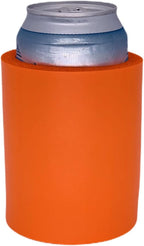 Blank Thick Foam Old School Can Cooler (12 Pack, Orange)