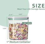 Pop Containers with Lids - Stackable Airtight Food Storage, Kitchen Pantry Storage Containers for Snacks Candy Salt Herbs Spices BPA-Free (1200ML*3)