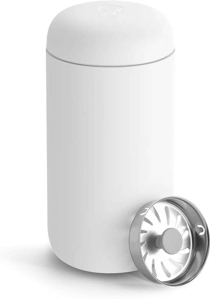 Fellow Carter Move 12oz Ceramic-Lined Coffee Travel Mug - Vacuum-Insulated Stainless Steel Tumbler, No Metallic Taste, Leak-Proof, Hot 12Hr Cold 24Hr, Dishwasher Safe, BPA-Free, Matte White