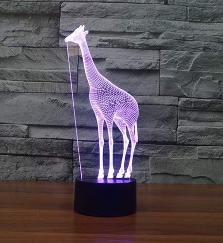 Giraffe 3D Night Light, Acrylic Giraffe USB LED Table Lamp Home r2d2 3D Arts Decor - 7 Colors Changing Bedroom Decor Night Light Gifts for Father Mother Husband Wife ..