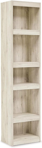 Signature Design by Ashley Bellaby Farmhouse Pier with 3 Adjustable Shelves, Whitewash
