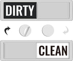 KitchenTour Dishwasher Magnet Clean Dirty Sign, Upgrade Super Strong Clean Dirty Magnet for Dishwasher, Large Text Easy to Read Non-Scratch Magnetic Indicator Kitchen Decor, Silver