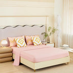 7PCS Rose Gold and Pink Bedding Set,Pink Comforter Set Full Size,Rose Gold Bedding Set Full,Bed in A Bag Full for Teen Girls Women,Bedroom Decoration Full Pink/Rose Gold