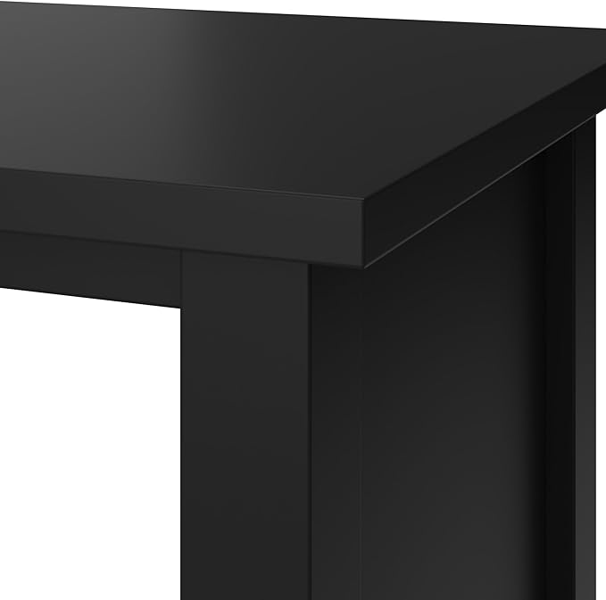 Bush Furniture Broadview 6 Cube Organizer in Classic Black | Storage for Home Office Workspace