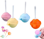 Reusable Large Lollipop-Shaped Ice Mold, DIY Creative Ice Pops for Summer, Mini Silicone Lollipop Hockey Mold, Silicone Popsicle Maker for Juice, Yogurt & Frozen Treats, Fun Dessert (4)