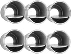 Ciieeo 6-Piece Removable Bottom Round Cake Pans Set 2-Inch Aluminum Alloy Baking Tins for Mini Cakes Nonstick Easy Clean Suitable for Home Baking