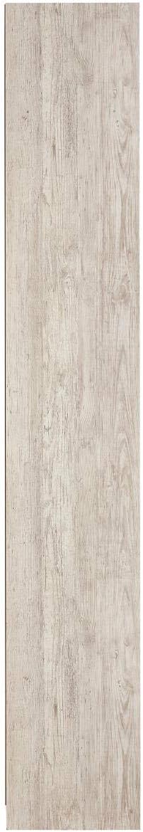 Signature Design by Ashley Willowton Coastal Entertainment Center Pier Bookcase with 3 Adjustable Shelves, Whitewash