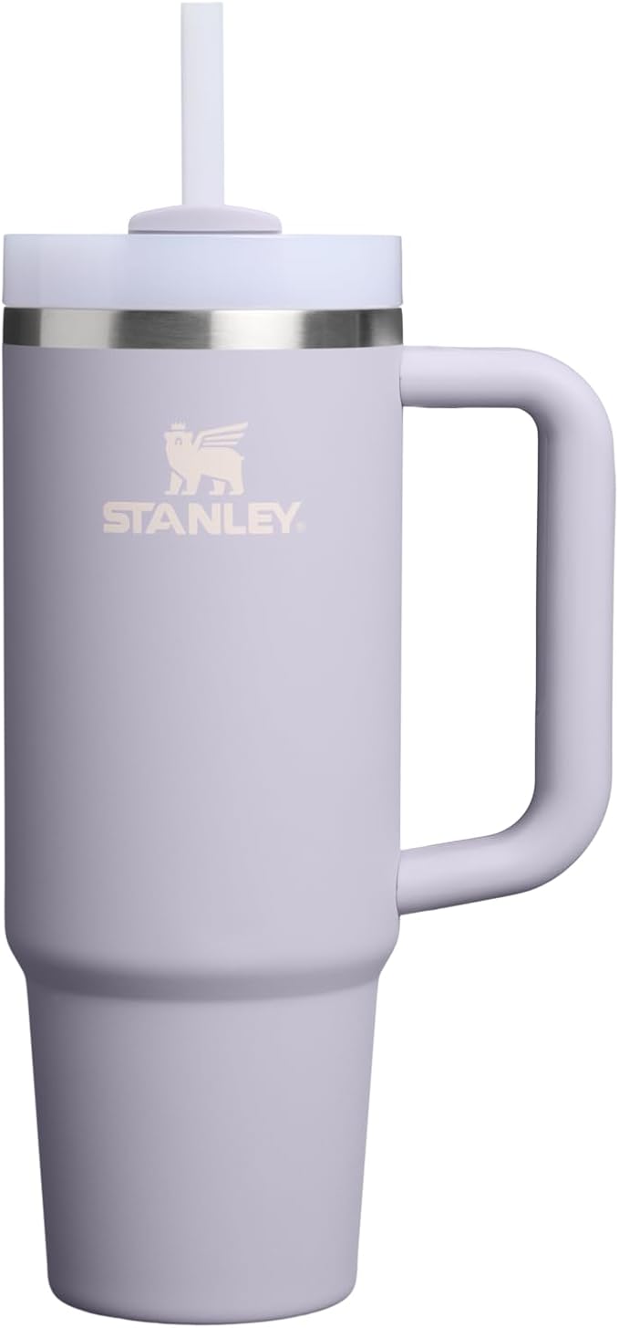 STANLEY Quencher H2.0 Flow State Tumbler, 30 oz, Purple Dust | Handle and Straw | 3-Position Lid | Cup Holder Compatible for Travel | Insulated Stainless Steel Cup | BPA-Free