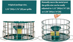 Upgraded Caged Bird Feeders Squirrel-Proof, Flexible Adjustment of Grille Size, 3 Lbs Seed Capacity, DIY Starling-Proof Caged Tube Hanging Wild Bird Feeder, Attract Small Birds(Deep Green)