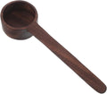 OUNONA Wooden Bath Salt Scoop with Long Handle for Comfortable Massage and Durability, for Home and Hotels, Coffee Color, Small Wooden Spoon for Salts