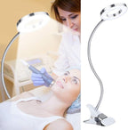 Desk Lamp with Clamp, Mini LED Lamp USB Rechargeable Warm/White Light Changeable Eye Protection Bed Light for Night Reading, Tattoo, Eyelash Extension, Make Up Lamp