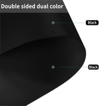 Table Mats - 38x78 Inch Waterproof Easy to Clean Can Conceal Flaws Protector The Table Top from Scratches Used for Dining (Black+Black 38x78)