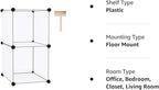 C&AHOME Cube Storage, 2-Cube Organizer Unit, Plastic Closet Storage Shelf, DIY Bookshelf, Modular Bookcase, Cabinet Ideal for Bedroom, Living Room, Office, 12.4" L x 12.4" W x 24.8" H White SBTM3002A